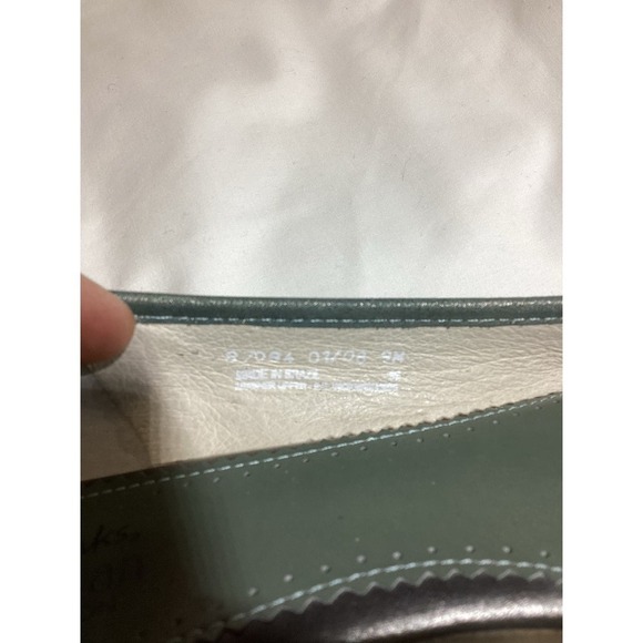 Clarks green  peep toe flats - Picture 4 of 4